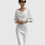 Tamara – Rochie cu decolteu cascadă