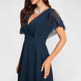 Ina – Rochie bleumarin din voal