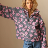 Voica – Pulover teddy cu flori