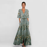 Daniela – Rochie maxi cu mâneci kimono