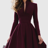 Cerasela – Rochie midi bordo evazată