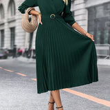 Alina – Rochie plisată cu brâu