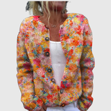 Malvina – Cardigan tricotat cu flori