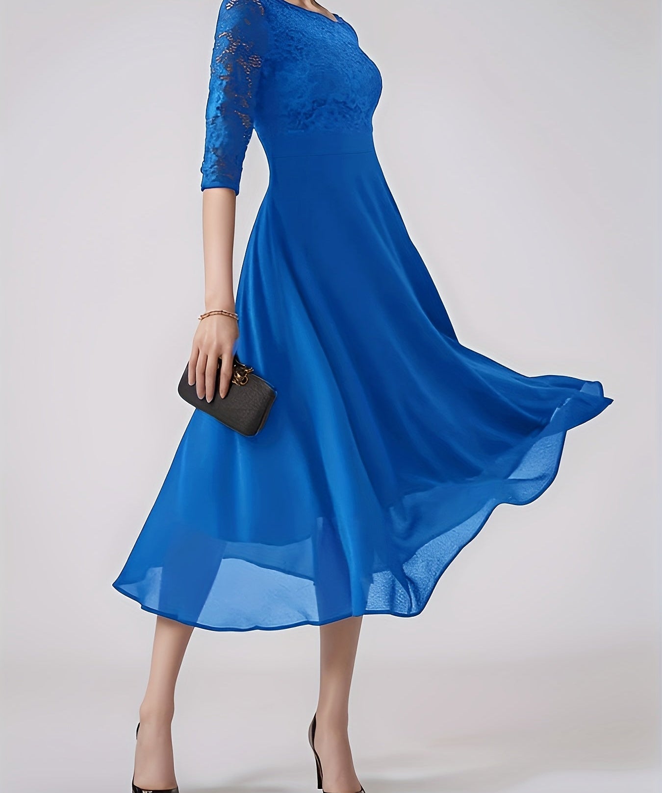 Dorina – Rochie midi cu dantelă