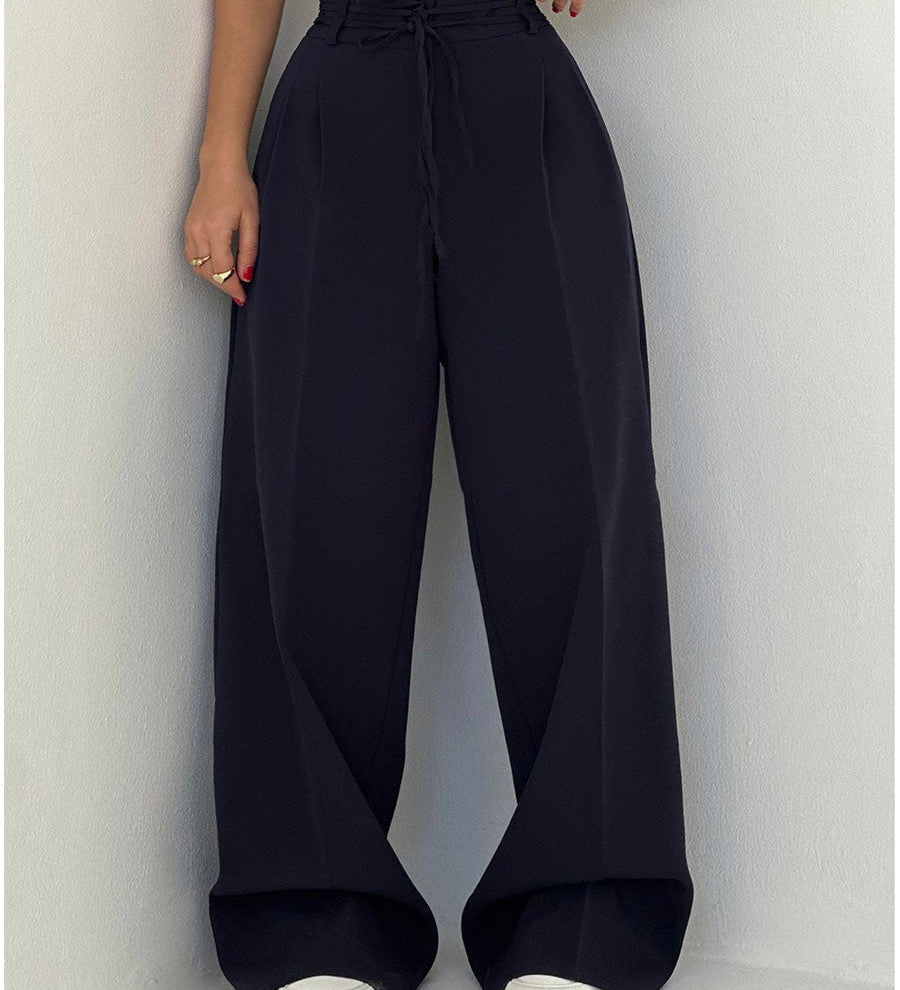 Alida – Pantaloni largi cu talie înaltă