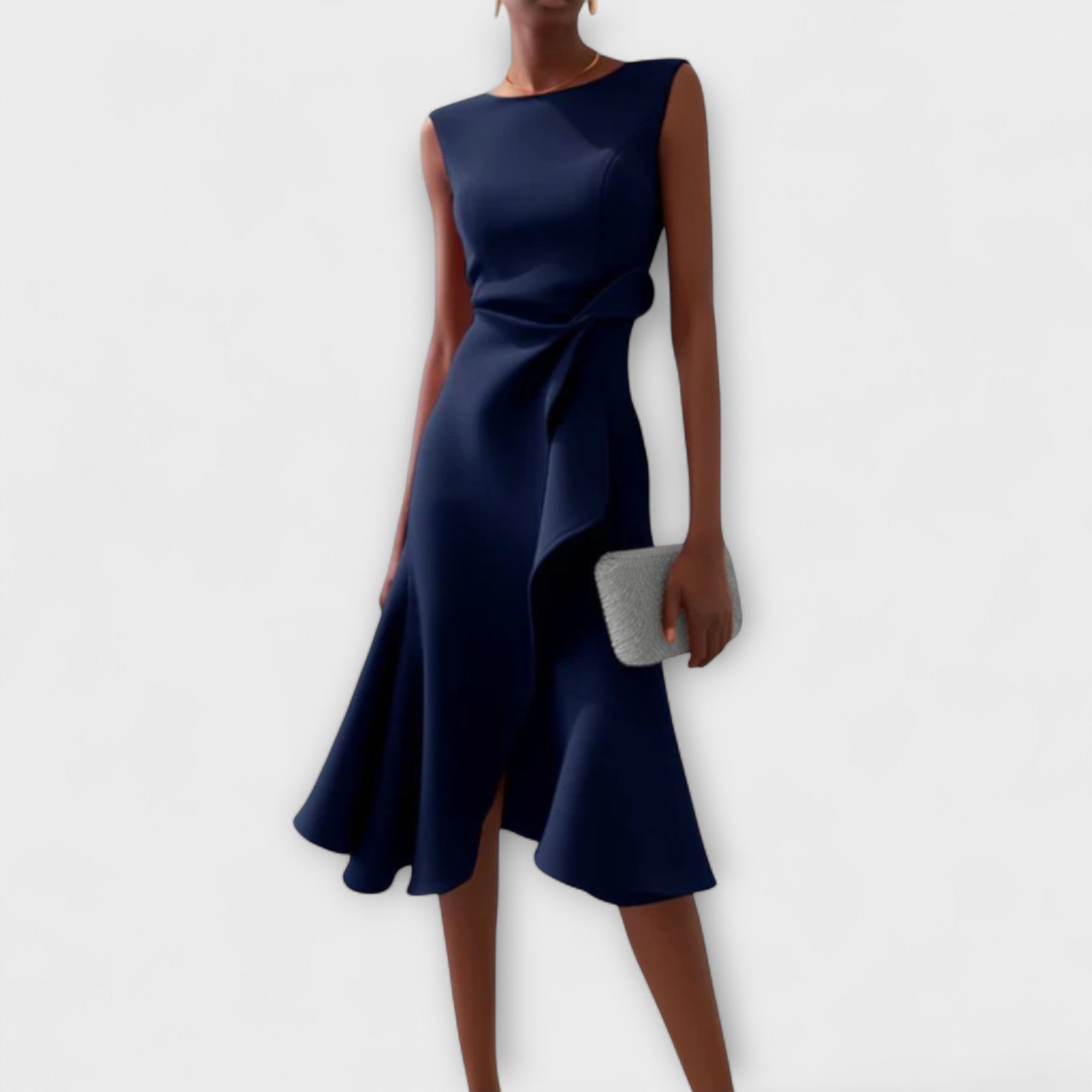 Rodica – Rochie midi drapată asimetric