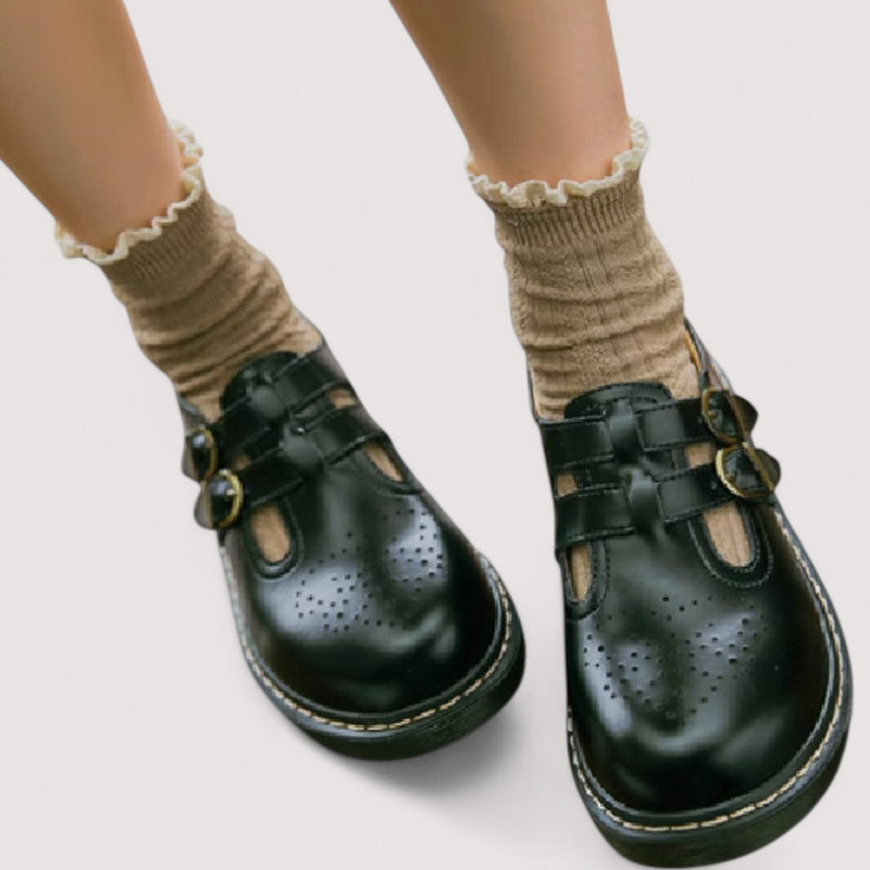 Maricica-Ana – Pantofi Mary Jane cu două catarame