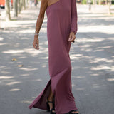 Claudia – Rochie lungă pe un umăr