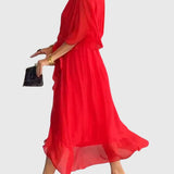Ilona – Rochie vaporoasă cu decolteu în V