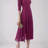 Dorina – Rochie midi cu dantelă