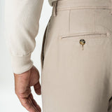 Traian – Pantaloni chino bej cu Tencel