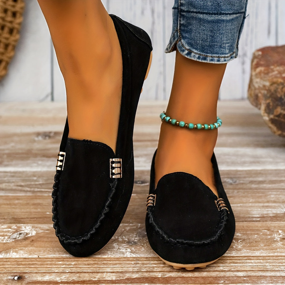 Marilena – Mocasini cu cusături decorative