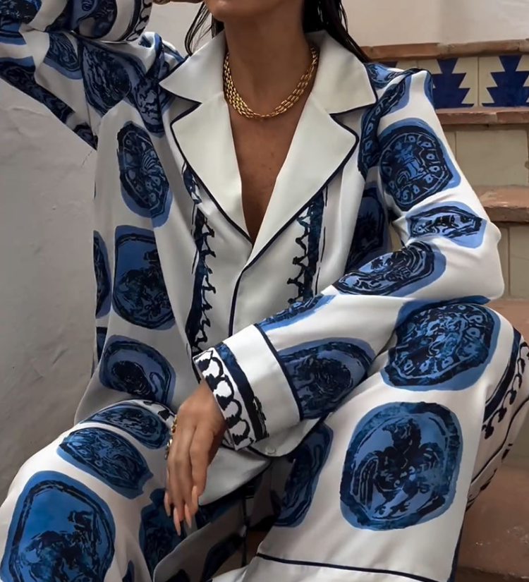 Lorelei – Set cămașă și pantaloni imprimați