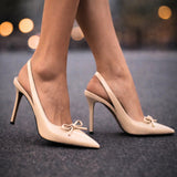 Mara – Pantofi slingback cu fundiță