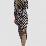 Sorana – Rochie drapată cu fantă