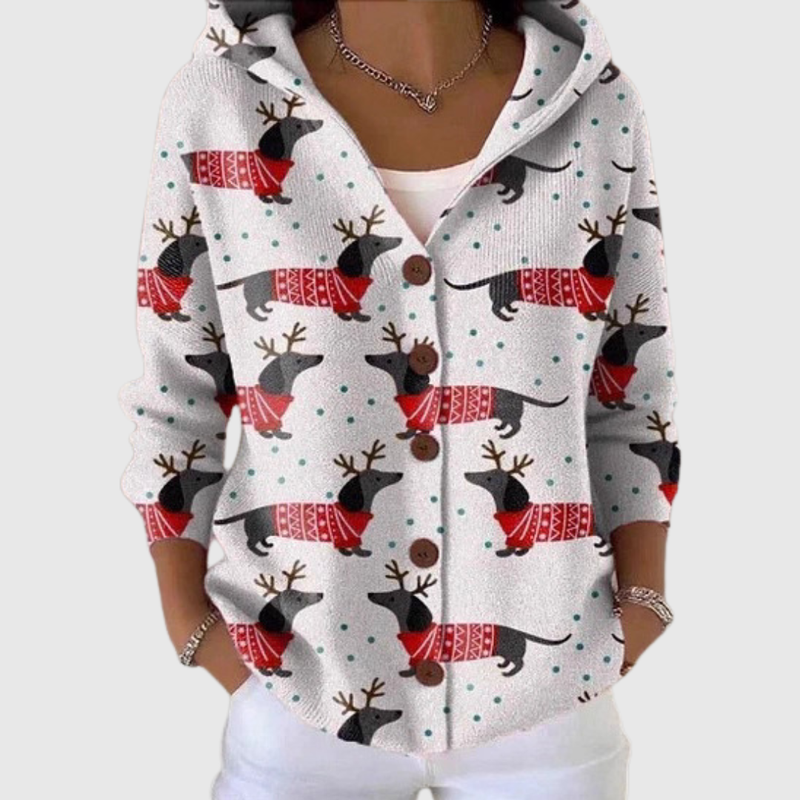 Beatrice – Cardigan tricotat cu glugă