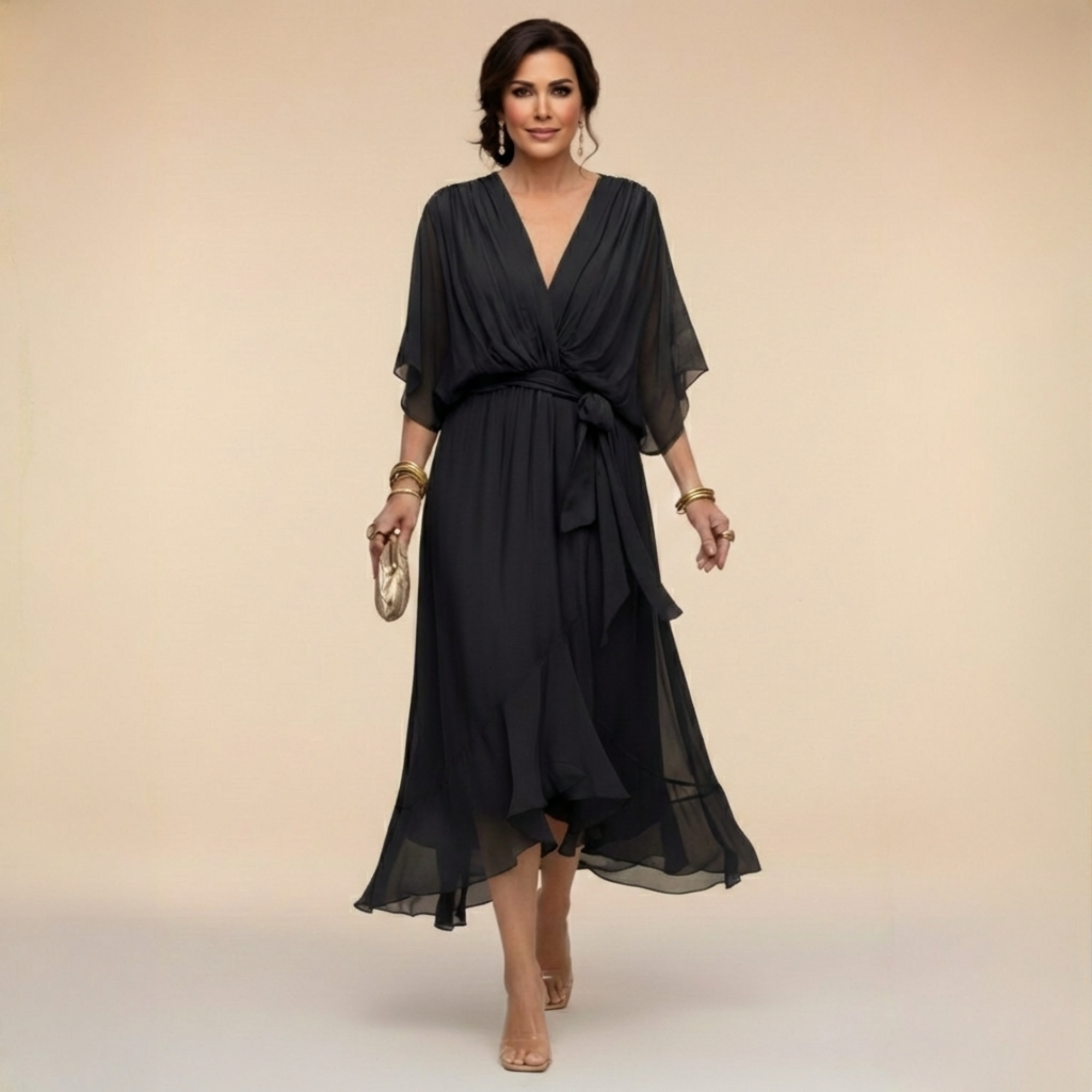 Mirabela – Rochie din șifon cu cordon