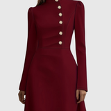 Mia – Rochie scurtă cu nasturi aurii