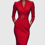 Casandra – Rochie creion cu cataramă
