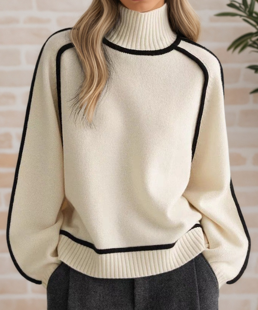 Zamfirița – Pulover cu dungi raglan