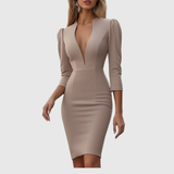 Filofteia – Rochie creion cu decolteu adânc