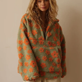 Voica – Pulover teddy cu flori