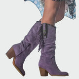 Sara – Cizme boho cu franjuri