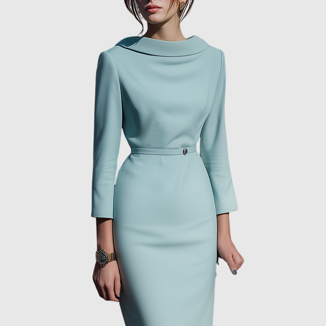 Denisa – Rochie creion cu guler