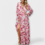 Ada – Rochie maxi florală din voal