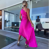 Casandra – Rochie plisată asimetrică