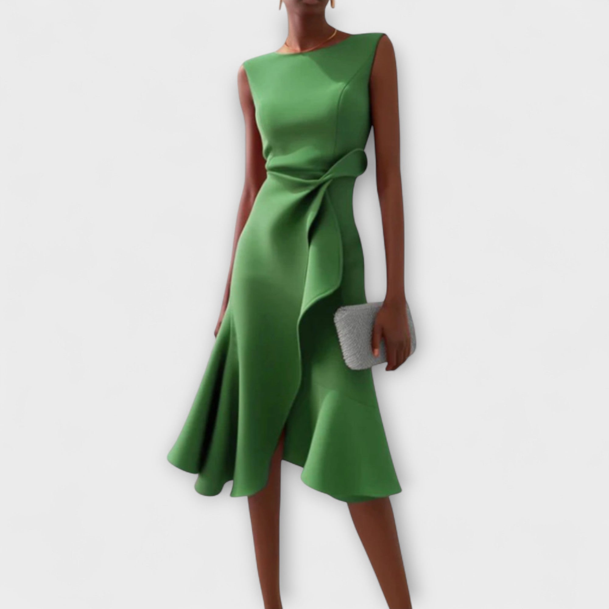 Rodica – Rochie midi drapată asimetric