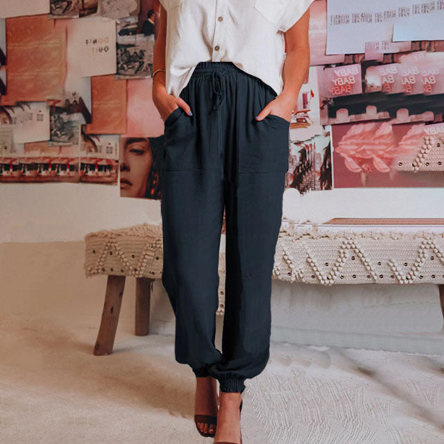 Alida – Pantaloni cu șnur și manșete