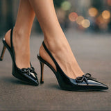 Mara – Pantofi slingback cu fundiță