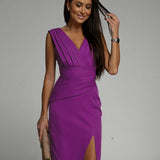 Flavia – Rochie de cocktail cu fantă