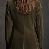 Stanca – Blazer catifelat cu broderie