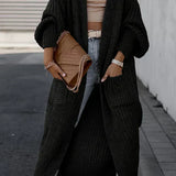 Raluca – Cardigan lung din tricot gros