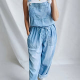 Luiza – Salopetă denim cu pieptar