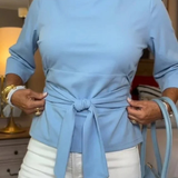 Rebeca – Bluză cu fundă în talie