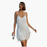 Iolanda – Rochie cu paiete și pene