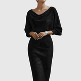 Tamara – Rochie cu decolteu cascadă