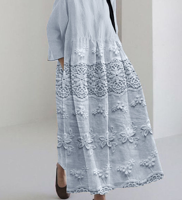 Felicia – Rochie lungă cu dantelă