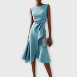 Rodica – Rochie midi drapată asimetric