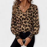 Corina – Bluză cu imprimeu leopard