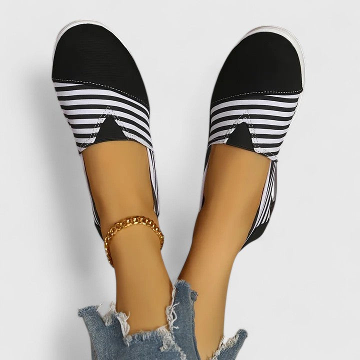 Anișoara – Pantofi slip-on cu dungi