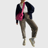 Silvia – Blugi cu imprimeu leopard