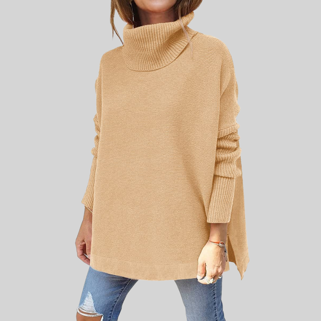 Mălina – Pulover oversize cu guler înalt