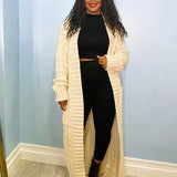 Ileana – Cardigan maxi cu împletituri