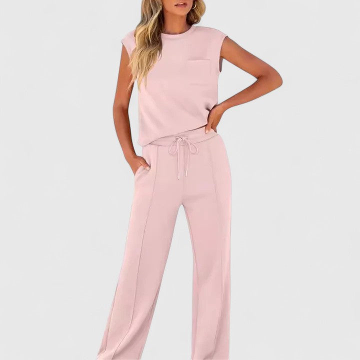 Felicia – Set lejer cu pantaloni drepți