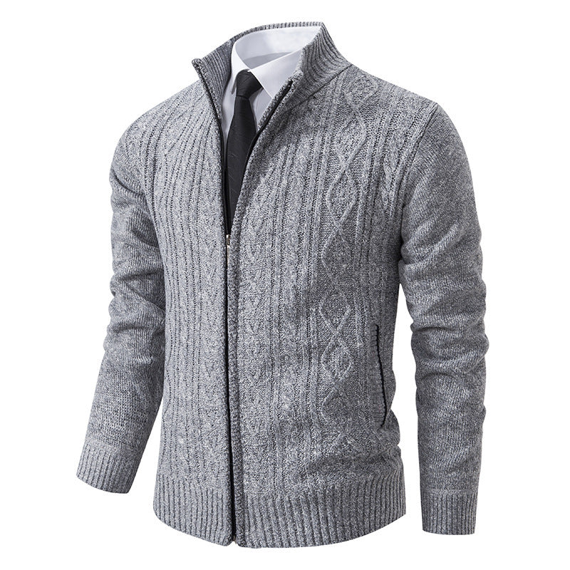Cosmin – Cardigan melanj cu fermoar
