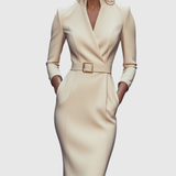 Casandra – Rochie creion cu cataramă